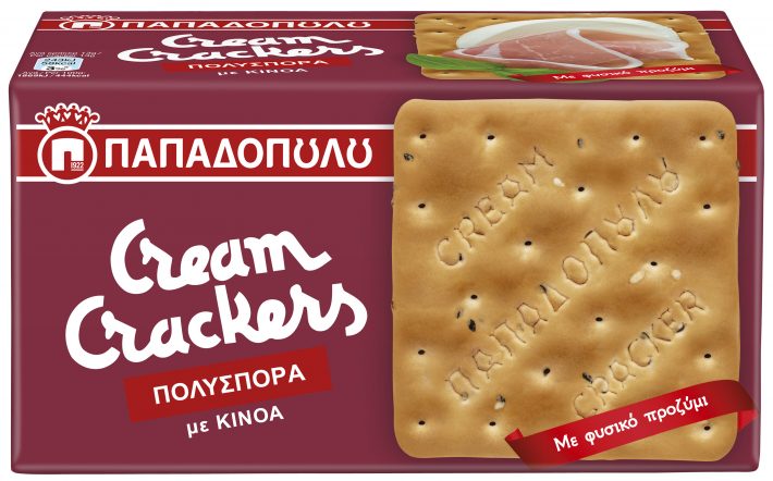 Νέα γεύση Cream Crackers Πολύσπορα από την Ε.Ι. Παπαδόπουλος Α.Ε.