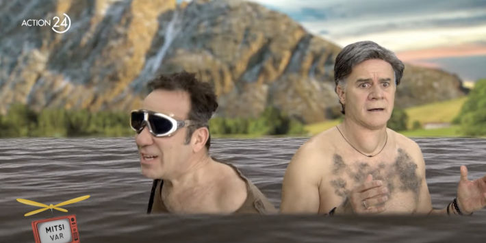 Έπος Μητσικώστα- Καλυβάτση: Ο 3D Ευαγγελάτος γυμνός στη λίμνη του Netflix δίπλα σε Μέγα Αλέξανδρο- Ηφαιστίωνα (Vid)